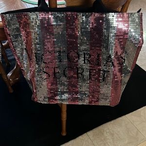 Sequined Victoria’s Secret tote bag